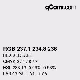 Color code: RGB 237.1 234.8 238 | qconv.com