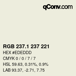 Color code: RGB 237.1 237 221 | qconv.com