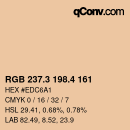 カラーコード: RGB 237.3 198.4 161 | qconv.com