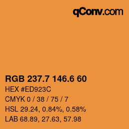 カラーコード: RGB 237.7 146.6 60 | qconv.com