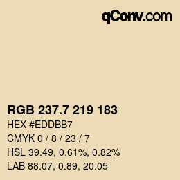 カラーコード: RGB 237.7 219 183 | qconv.com