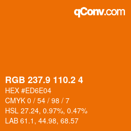 Color code: RGB 237.9 110.2 4 | qconv.com