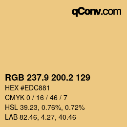 Color code: RGB 237.9 200.2 129 | qconv.com