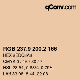 Color code: RGB 237.9 200.2 166 | qconv.com