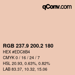 Farbcode: RGB 237.9 200.2 180 | qconv.com