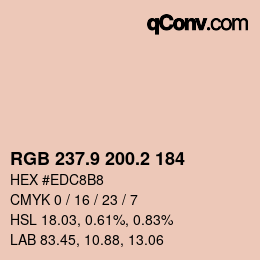 Farbcode: RGB 237.9 200.2 184 | qconv.com