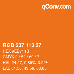Código de color: RGB 237 113 27 | qconv.com