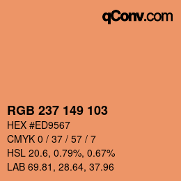 カラーコード: RGB 237 149 103 | qconv.com