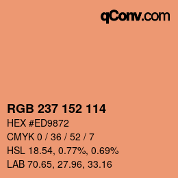 カラーコード: RGB 237 152 114 | qconv.com