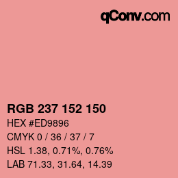 Color code: RGB 237 152 150 | qconv.com