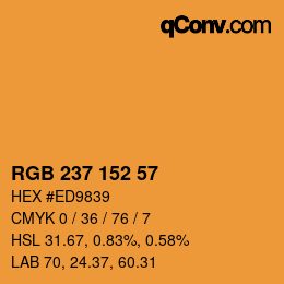 Color code: RGB 237 152 57 | qconv.com