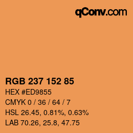 カラーコード: RGB 237 152 85 | qconv.com