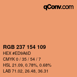 Color code: RGB 237 154 109 | qconv.com