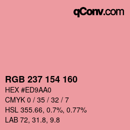 Code couleur: RGB 237 154 160 | qconv.com