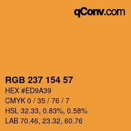 カラーコード: RGB 237 154 57 | qconv.com