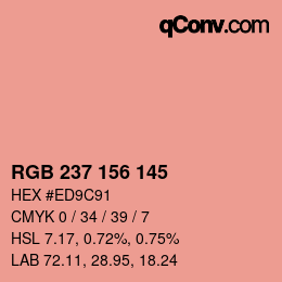 Color code: RGB 237 156 145 | qconv.com