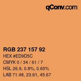 Color code: RGB 237 157 92 | qconv.com