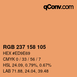 カラーコード: RGB 237 158 105 | qconv.com