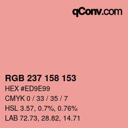 Color code: RGB 237 158 153 | qconv.com