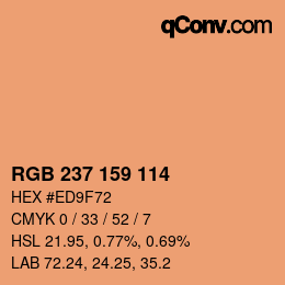 Color code: RGB 237 159 114 | qconv.com