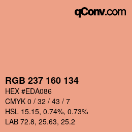 Color code: RGB 237 160 134 | qconv.com