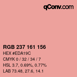 颜色代码: RGB 237 161 156 | qconv.com