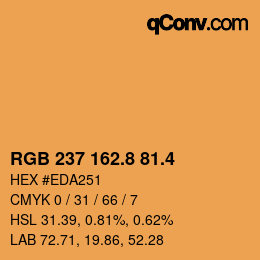 カラーコード: RGB 237 162.8 81.4 | qconv.com