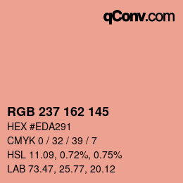 Color code: RGB 237 162 145 | qconv.com