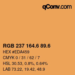 カラーコード: RGB 237 164.6 89.6 | qconv.com