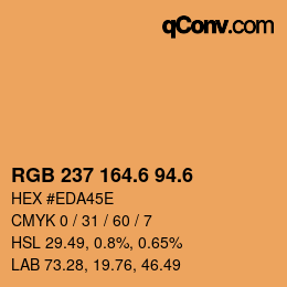 カラーコード: RGB 237 164.6 94.6 | qconv.com