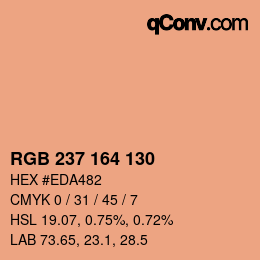 颜色代码: RGB 237 164 130 | qconv.com