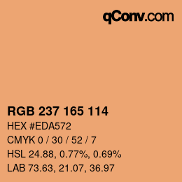 Color code: RGB 237 165 114 | qconv.com