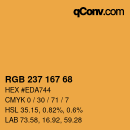 Color code: RGB 237 167 68 | qconv.com