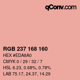 Color code: RGB 237 168 160 | qconv.com