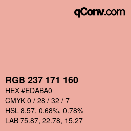 Color code: RGB 237 171 160 | qconv.com