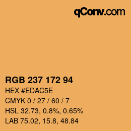 カラーコード: RGB 237 172 94 | qconv.com