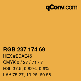 Color code: RGB 237 174 69 | qconv.com