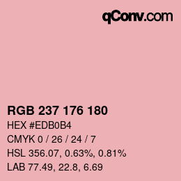 Código de color: RGB 237 176 180 | qconv.com