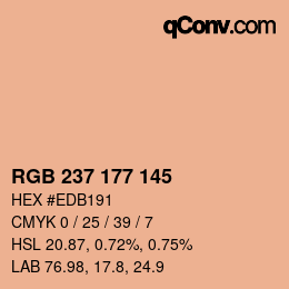 Color code: RGB 237 177 145 | qconv.com