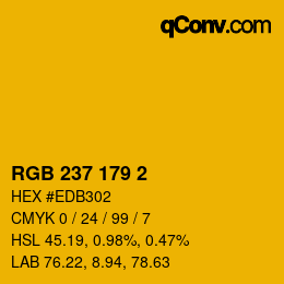 Código de color: RGB 237 179 2 | qconv.com