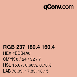 カラーコード: RGB 237 180.4 160.4 | qconv.com