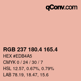 カラーコード: RGB 237 180.4 165.4 | qconv.com