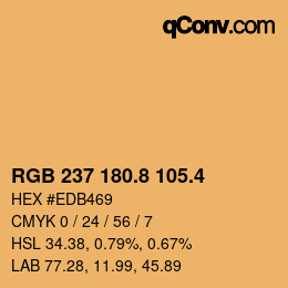 カラーコード: RGB 237 180.8 105.4 | qconv.com