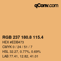 カラーコード: RGB 237 180.8 115.4 | qconv.com