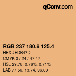 カラーコード: RGB 237 180.8 125.4 | qconv.com