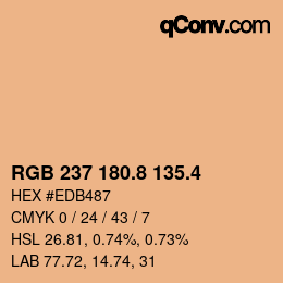 カラーコード: RGB 237 180.8 135.4 | qconv.com