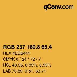 カラーコード: RGB 237 180.8 65.4 | qconv.com