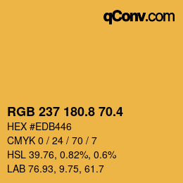 カラーコード: RGB 237 180.8 70.4 | qconv.com