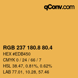 カラーコード: RGB 237 180.8 80.4 | qconv.com