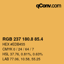 カラーコード: RGB 237 180.8 85.4 | qconv.com
